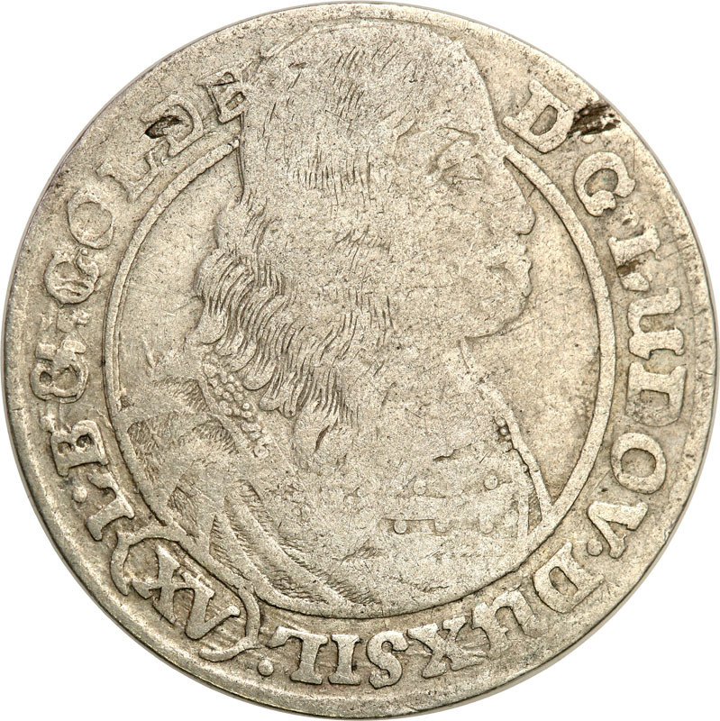 Śląsk, ks. legnicko-brzesko-wołowski. Ludwik IV Legnicki (1653-1663). 15 krajcarów 1663, Brzeg